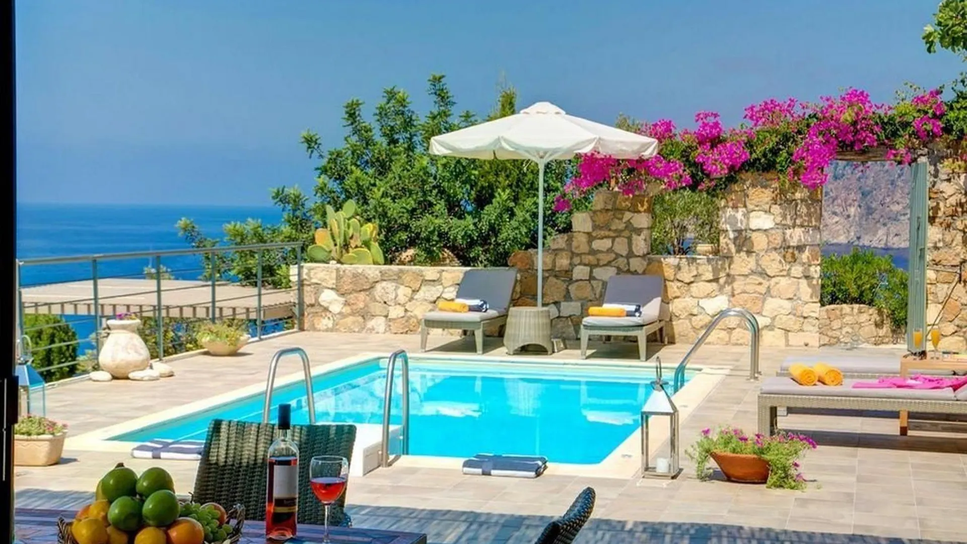 Wonderful Kefalonia Villa Villa Lenalee 2 Bedrooms Seafront Spectacular Sea Views Spacious Sun Terrace Private Outdoor Pool Assos Асос